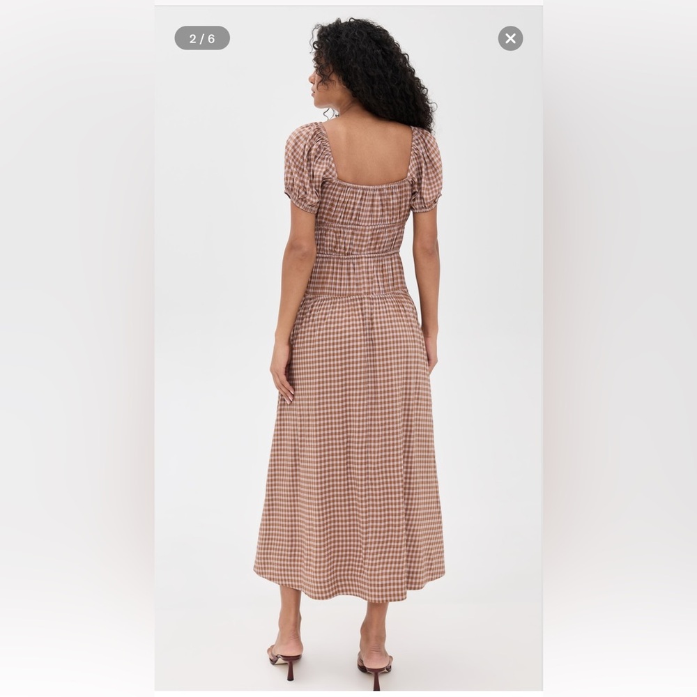 Reformation Rhett Dress Audrie Check - Picture 3 of 3